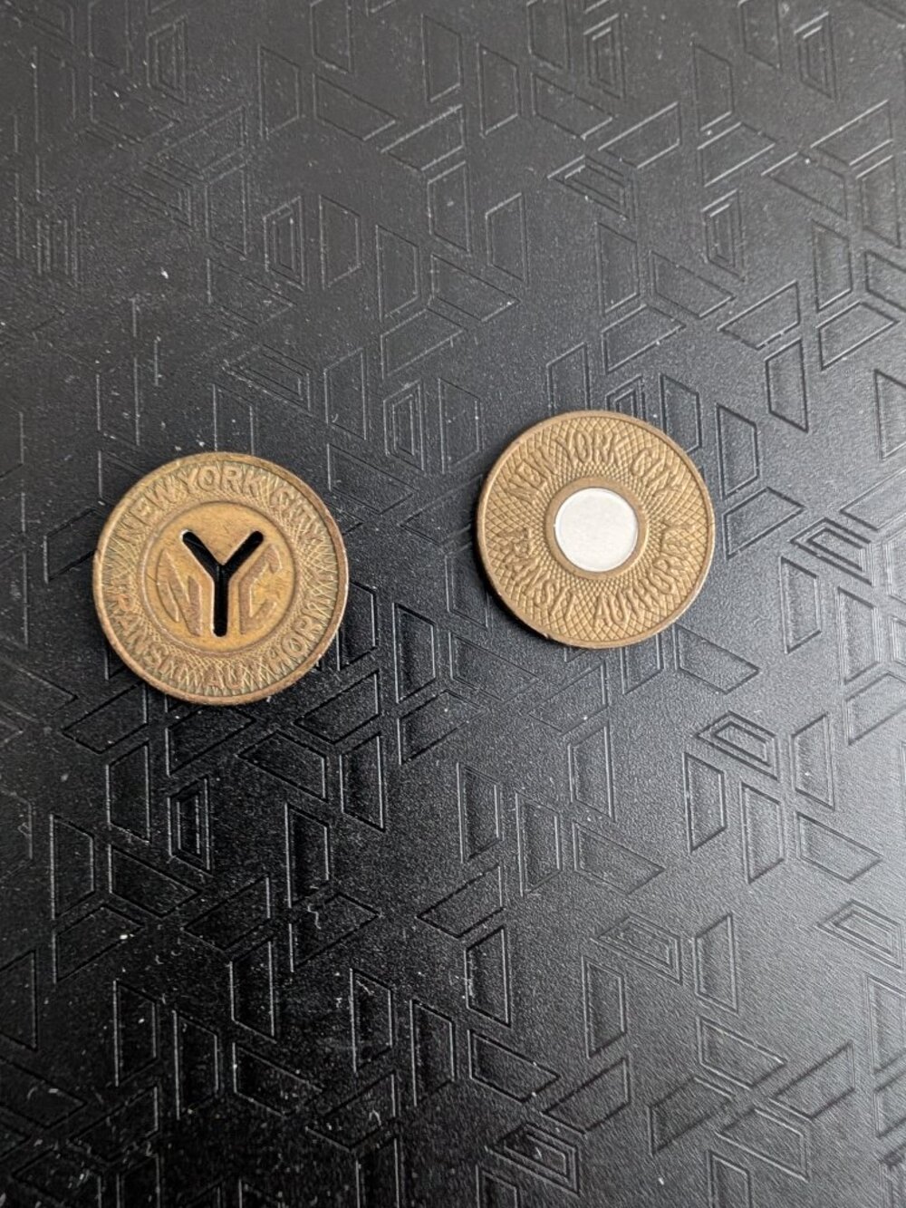 New York City Transit Authority Subway Tokens Vintage "Good For One Fare" 5/8”